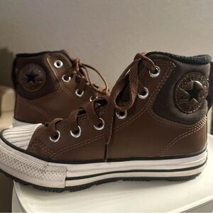 Converse Leather Chuck Taylor All Star Berkshire Boot Brown Size Kid 2